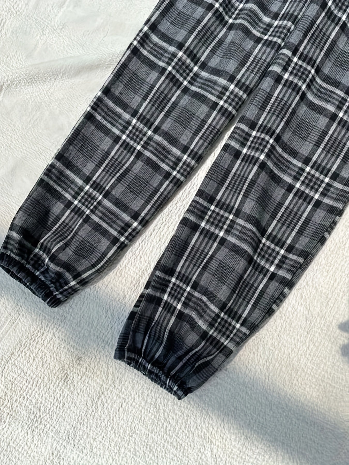 Plaid Lounge Pants Elastic Waistband Womens Lounge & Sleepwear