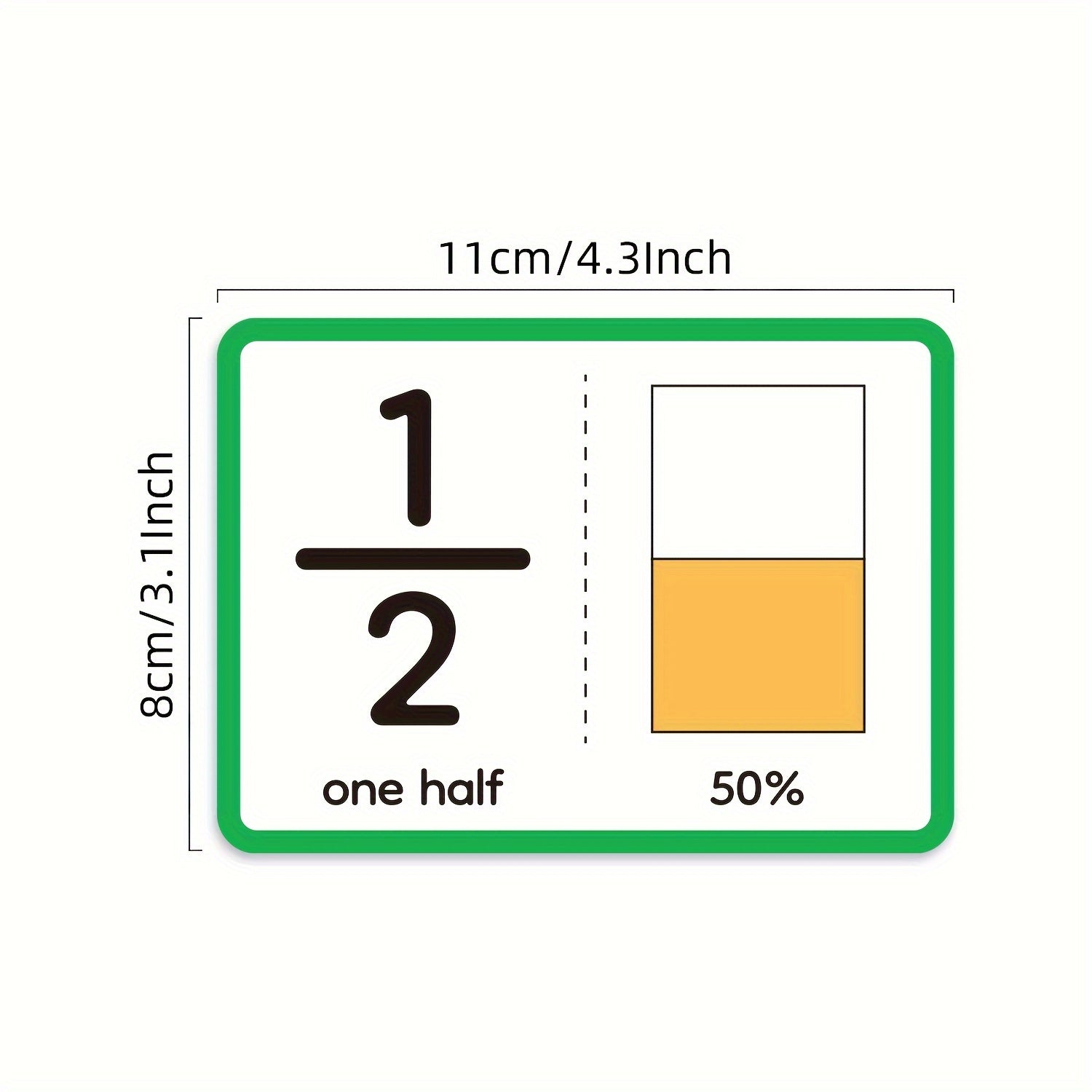15 Double sided Fraction Cards Common Fraction Learning Tools