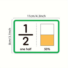 15 Double sided Fraction Cards Common Fraction Learning Tools