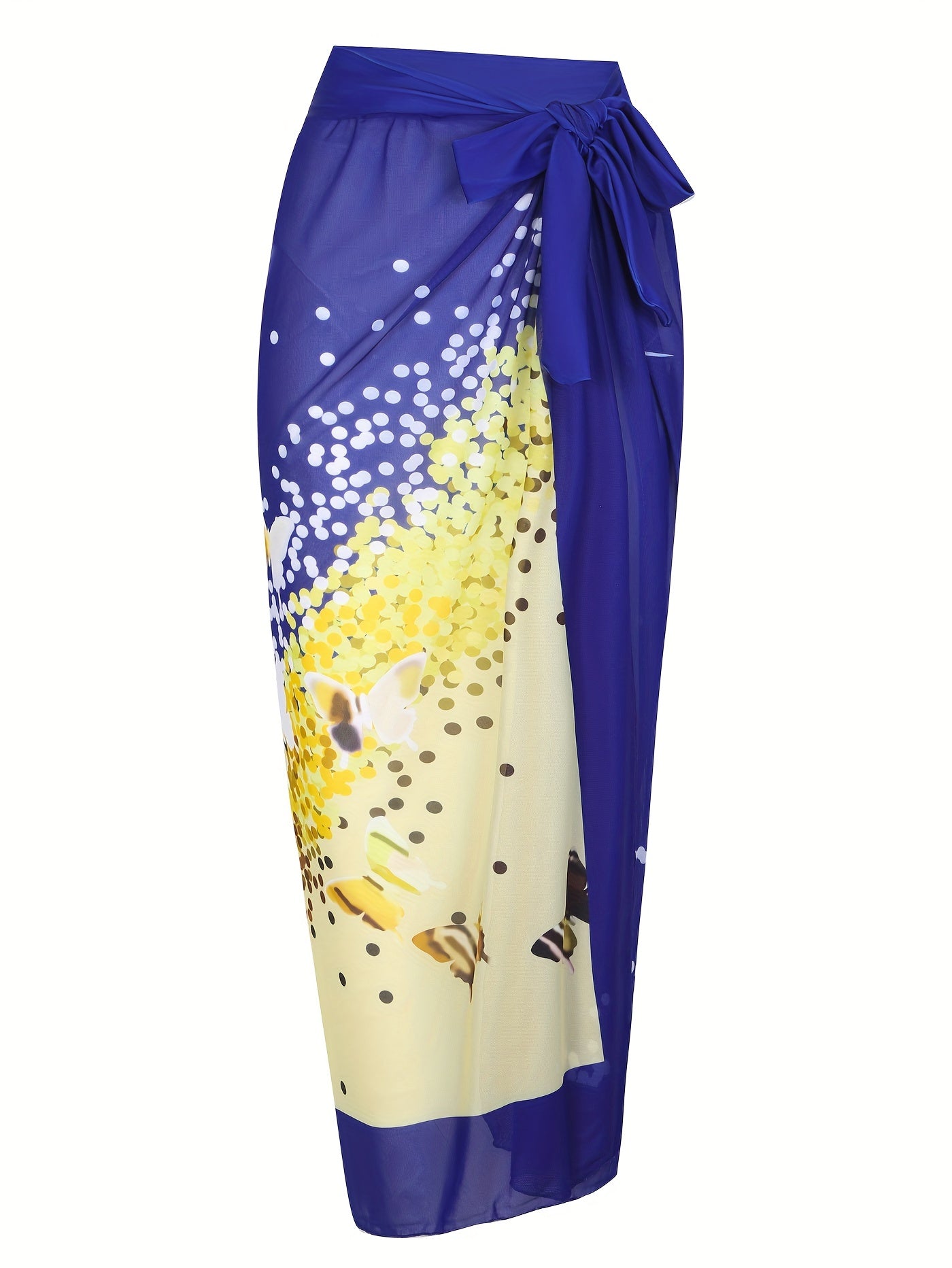  Butterfly Print Tankini Set & Wrap Skirt