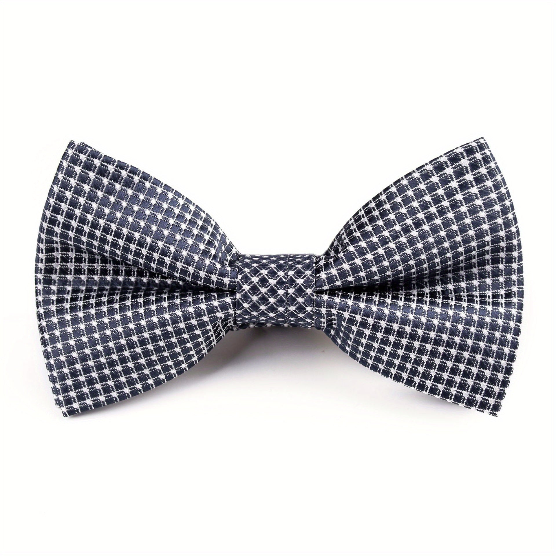 Men's Plaid Diagonal Stripe Bow Tie
