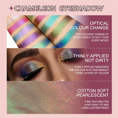 Monochromatic Chameleon Eyeshadow Palette, Sparkle Green Eyeshadow Powder