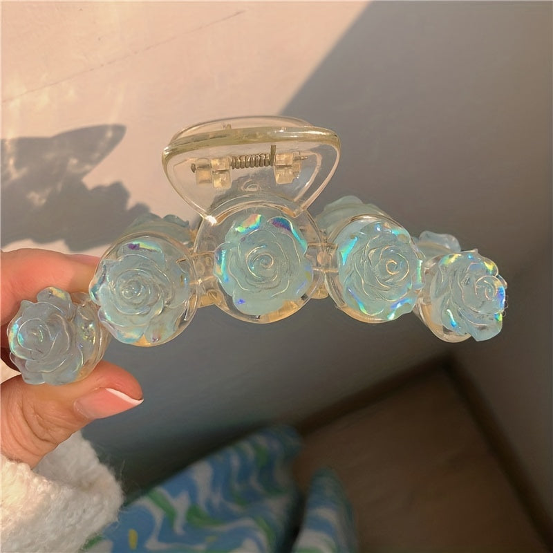 Camellia Flower Hair Claw Clips No Slip Hair Clamp for Women Girls