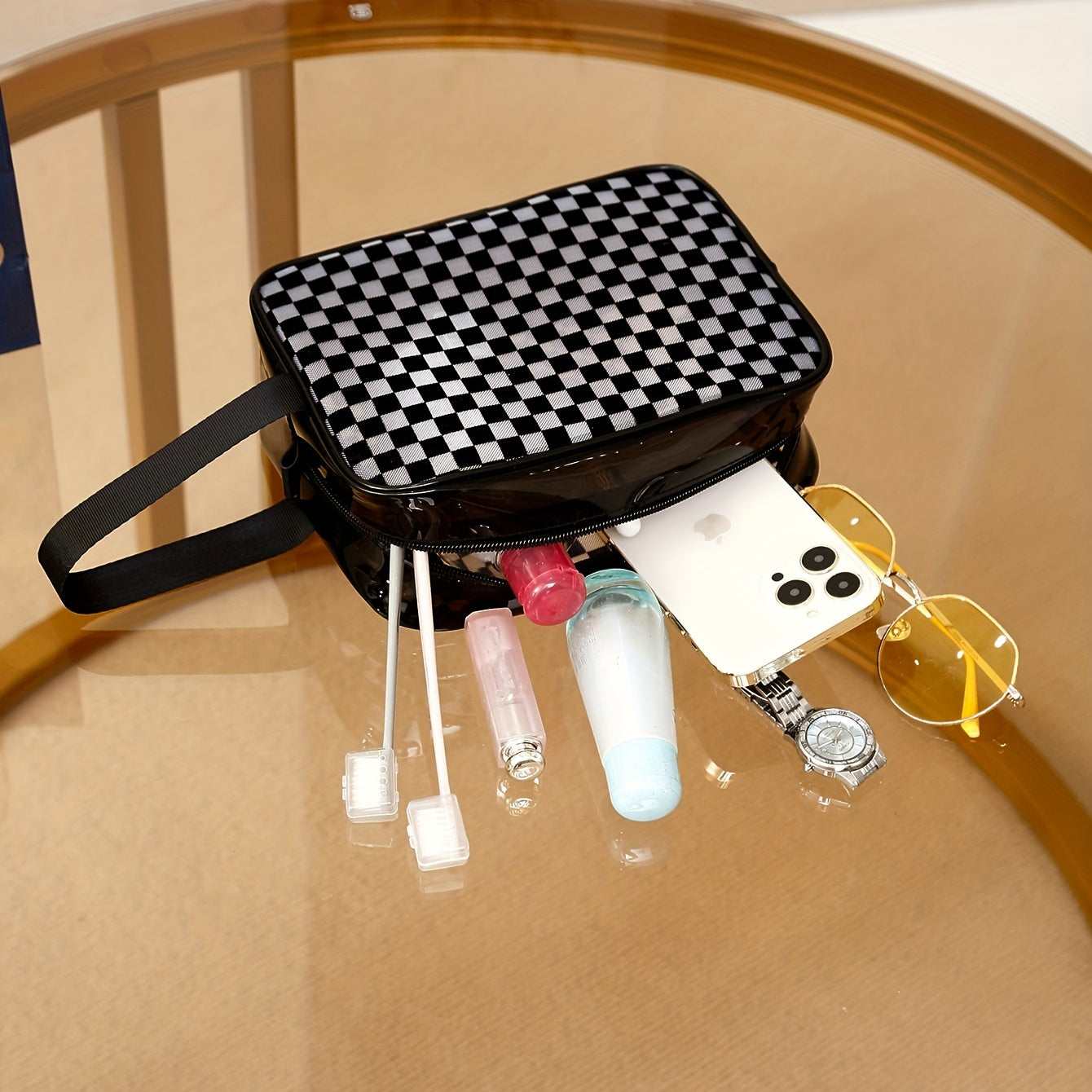 Portable Mesh Makeup Bag Cosmetic Organizer & Storage Bag