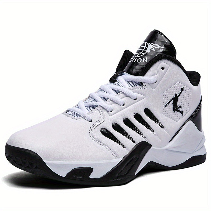 Men's Block High Top Basketball Shoes Wear resistant Non Slip Sneakers