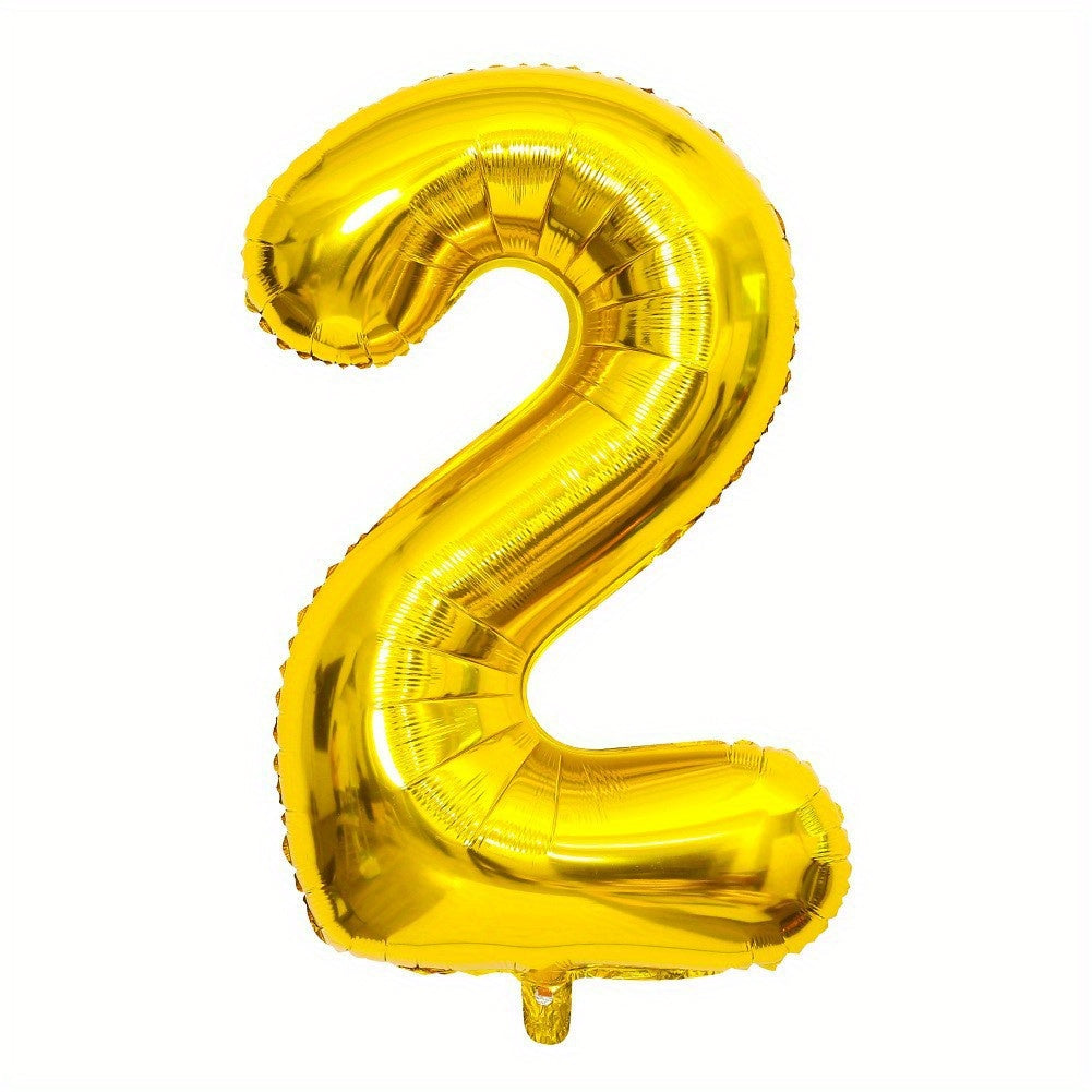 40in Golden Number 0-9 Aluminum Film Balloon Birthday Party Wedding Decor