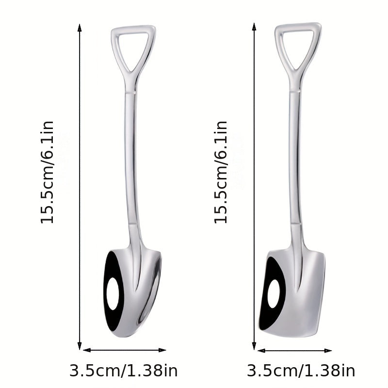4pcs Stainless Steel Coffee Shovel Spoon Espresso Sugar Ice Cream Dessert Scoop