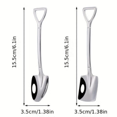 4pcs Stainless Steel Coffee Shovel Spoon Espresso Sugar Ice Cream Dessert Scoop
