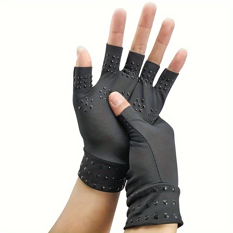 2pcs Magnetic Fitness Gloves Half Finger Sports Gloves