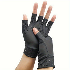 2pcs Magnetic Fitness Gloves Half Finger Sports Gloves