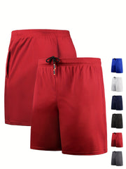 Men's Quick Dry Active Shorts Breathable Drawstring Basketball Workout