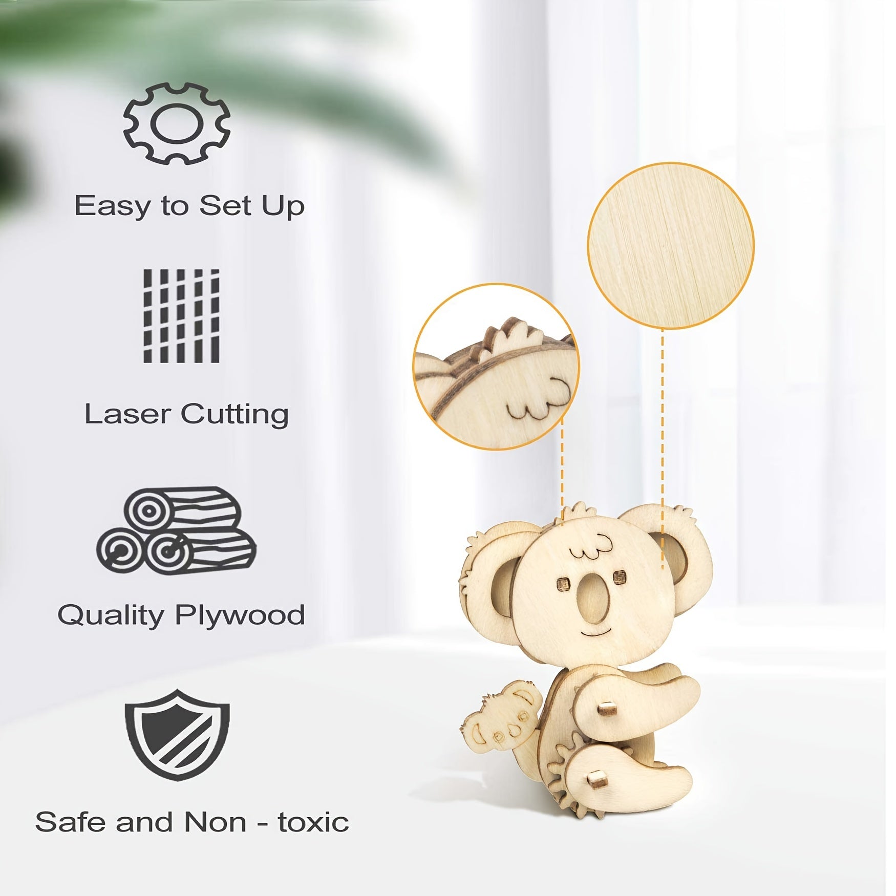 Adult 3D Wooden Animal Puzzles - Educational STEM Craft