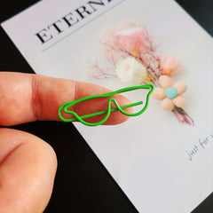 20pcs or 50pcs Mixed Glasses Shaped Paper Clips Bookmark Clips Metal Paper Files