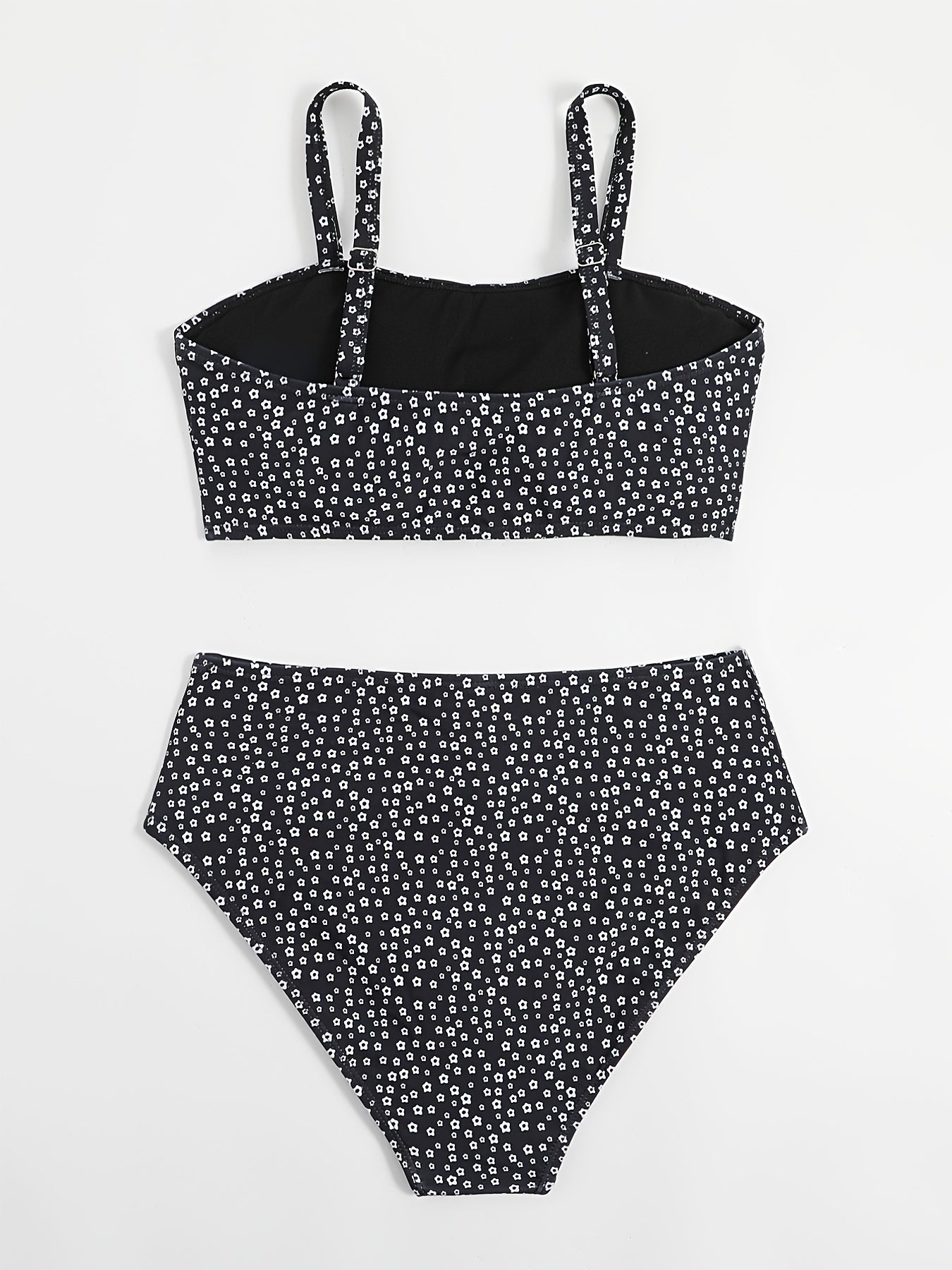 Polka Dot Bikini Set Women's Plus Size Boho High Stretch Bathing Suit