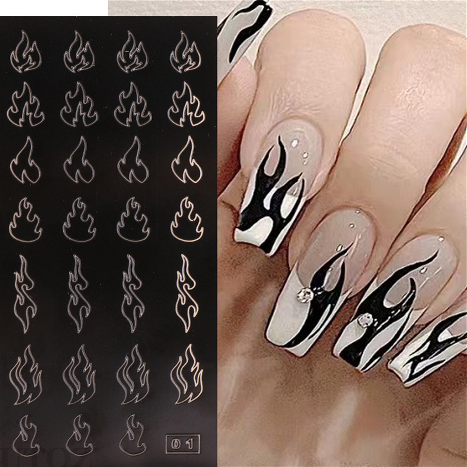 Embossed Rose Lace Nail Art Decals Acrylic Manicure Decorations for Women
