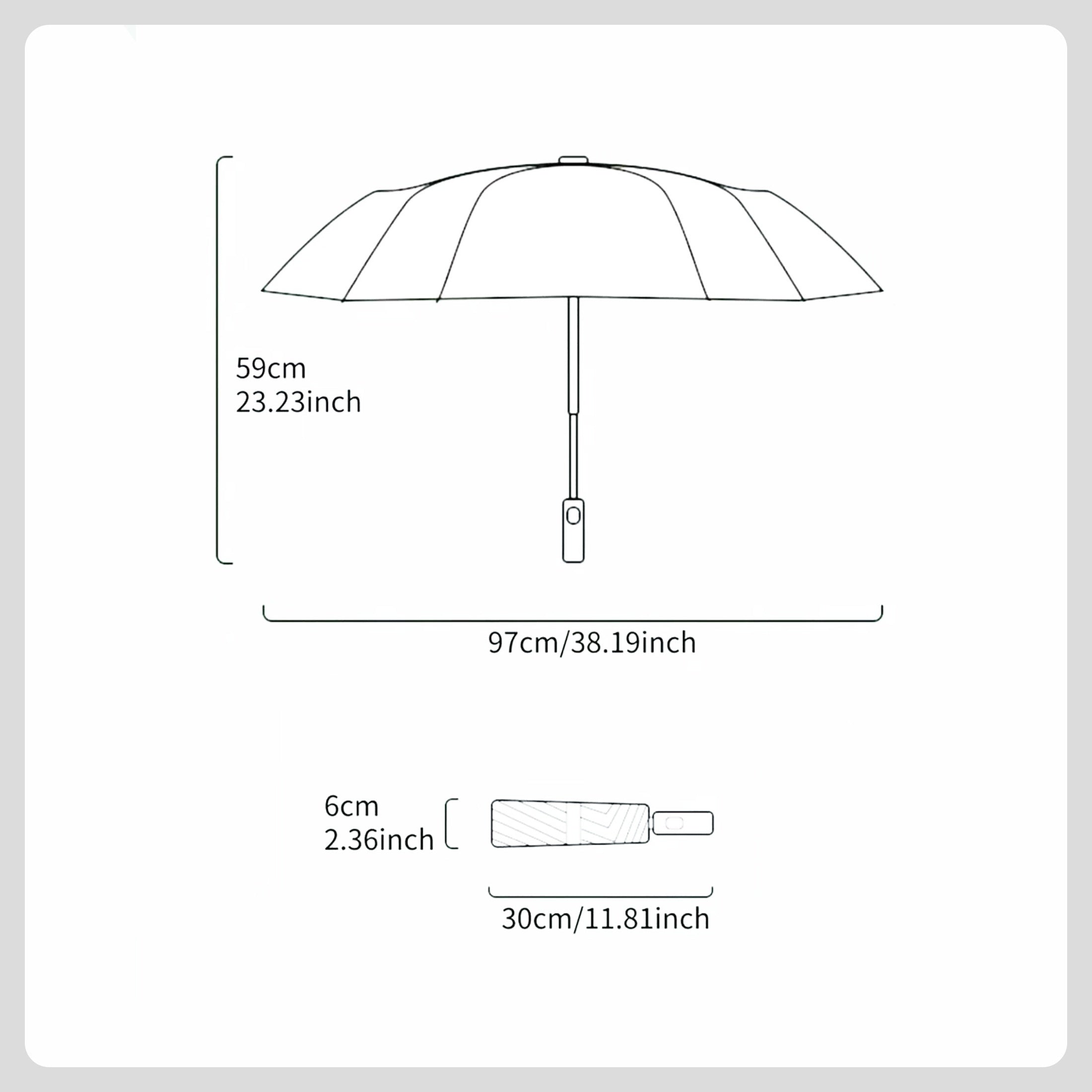 Automatic Rain Or Shine Dual use Umbrella Windproof UV Protection