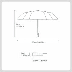 Automatic Rain Or Shine Dual use Umbrella Windproof UV Protection
