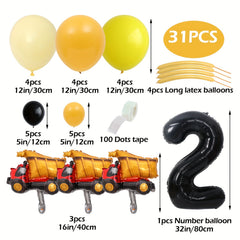 Construction Theme Age Number Truck Excavator Birthday Party Decorations