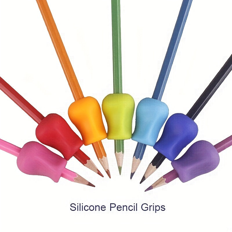 3pcs Pencil Clip Writing Aid For Left & Right Handed People Various Colors