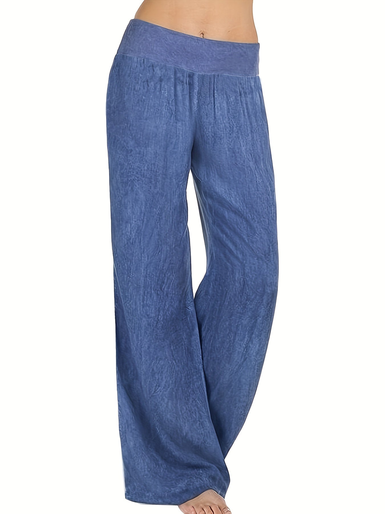  Sports Pants Women's Plus Plain High Rise Loose Fit Medium Stretch