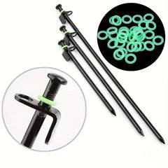 30pcs Glow In The Dark Tent Nail Ring Fluorescent Stakes Ring Tents Accessories
