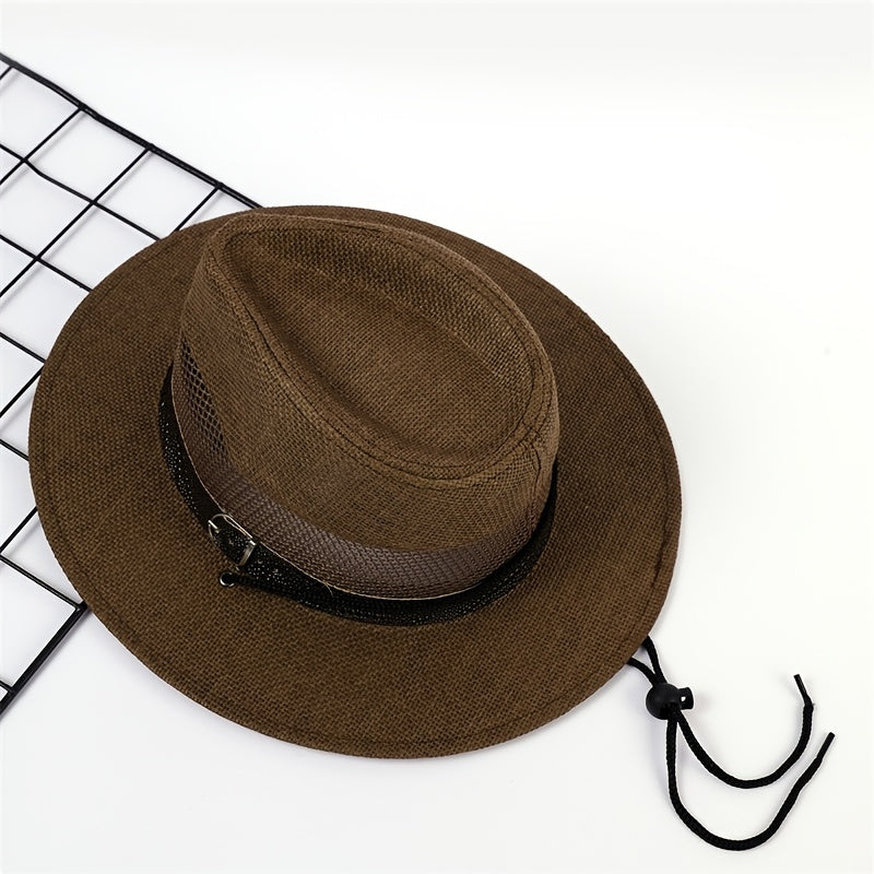 Men's Wide Brim Fedora Hat for Vacation