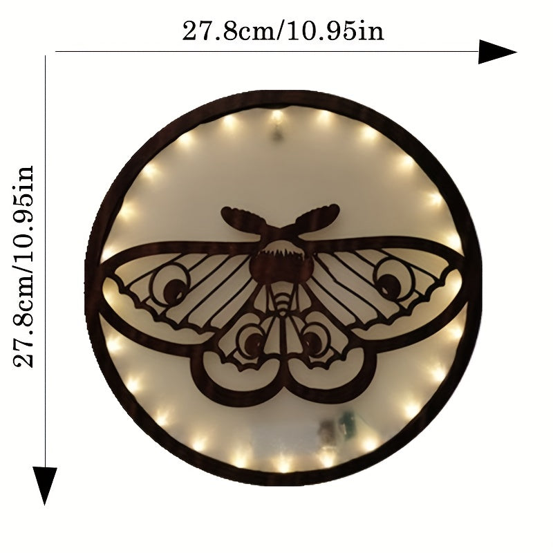 LED Butterfly Shape Wooden Lamp Home Decoration Wall Sticker Pendant
