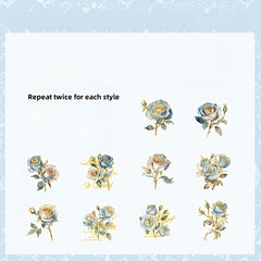 20pcs Rose Flower Gift Series Sticker Pack DIY Decorative Stickers