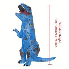 Adult Inflatable Dinosaur Costume Red with Fan - Halloween Christmas Role Play