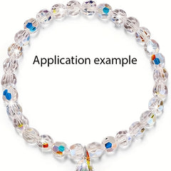 8mm Round Glass Beads AB Colour Faceted Crystal Spacer Beads Assortments