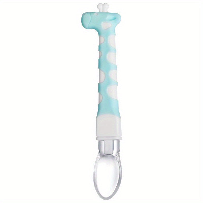 Cartoon Silicone Soft Head Spoon Baby Feeding Spoon