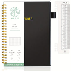 Undated Hourly Planner with Habit Tracker and Pen Loop