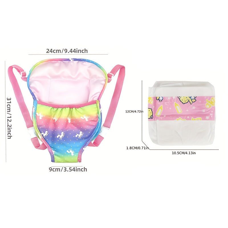 Baby Doll Backpack with Straps for 30-18 Inch Dolls