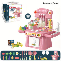 Kids Dining Table Set with Veggie & Fruit Accessories