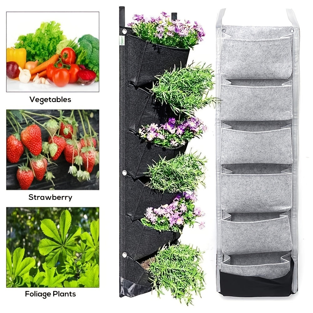 1pc Hanging Vertical Garden Wall Planter with 6 Pockets