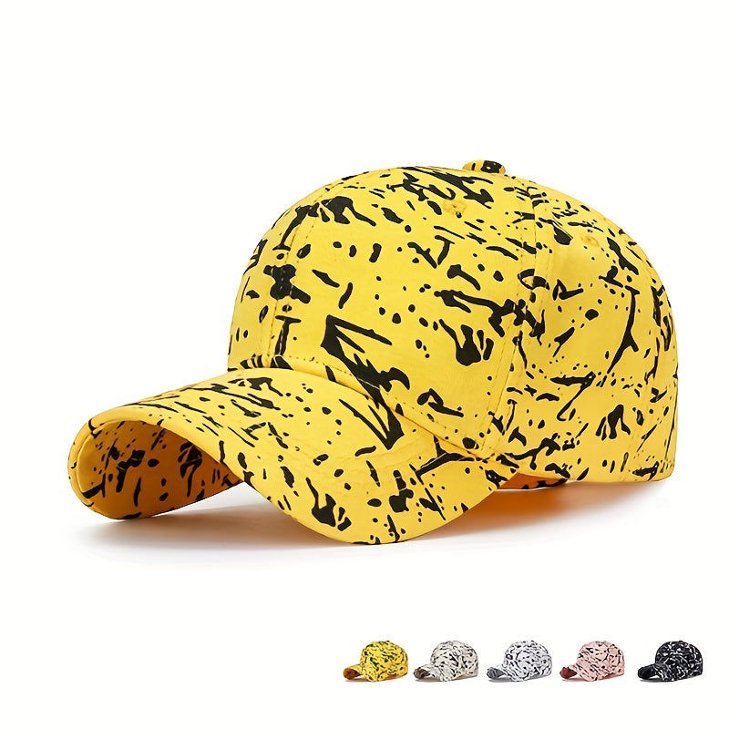Dotted Print Cotton Baseball Cap Hip Hop Candy Casual Dad Hats Adjustable