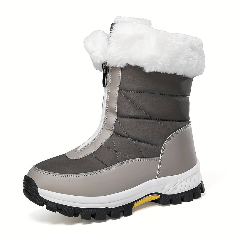 Women's Warm Snow Boots - Non-slip Medium Tube Winter Boots