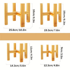 Bamboo Flower Holder Pot Holder Nordic Floor Stand Rack Balcony