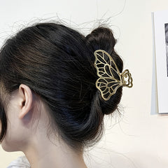 Large Butterfly Gold Claw Clip Strong Hold Hair Jaw Clip