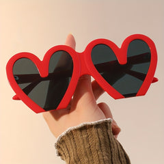 Y2K Large Heart Sunglasses Love Peach Party Club Glasses