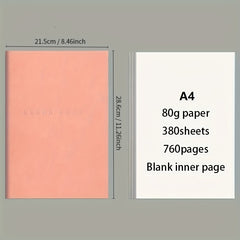 Faux Leather Notebook Blank Book For Creative Work