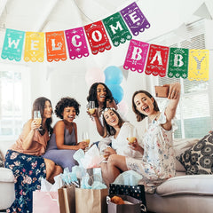 Mexico Welcomes Baby Banner for Baby Shower Gender Reveal