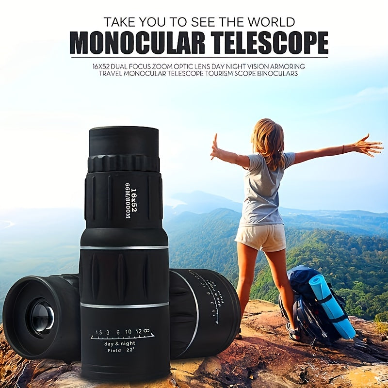 16X52 Monocular Telescope HD Waterproof Durable for Outdoor Concert