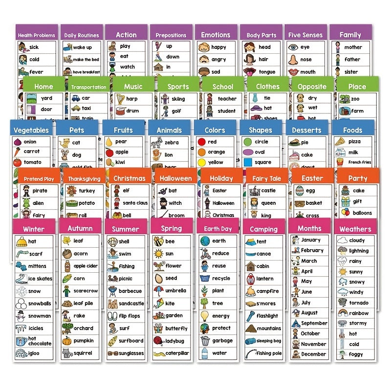 Halloween Sight Word Flash Cards for Kids Learning Reading - Set of 40 Themes
