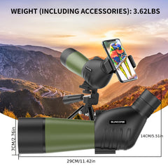 10x50 HD Birding Binoculars with Metal Tripod & Smartphone Adapter