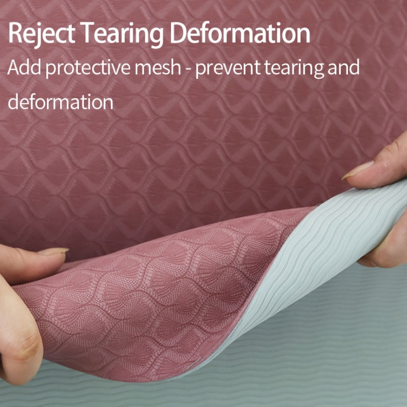 Thickened Non-slip Yoga Mat With Body Guide Line