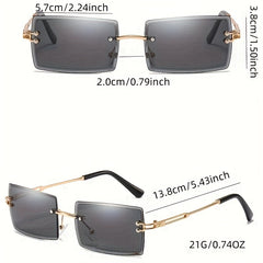 Rimless Sunglasses Gradient Glasses UV400