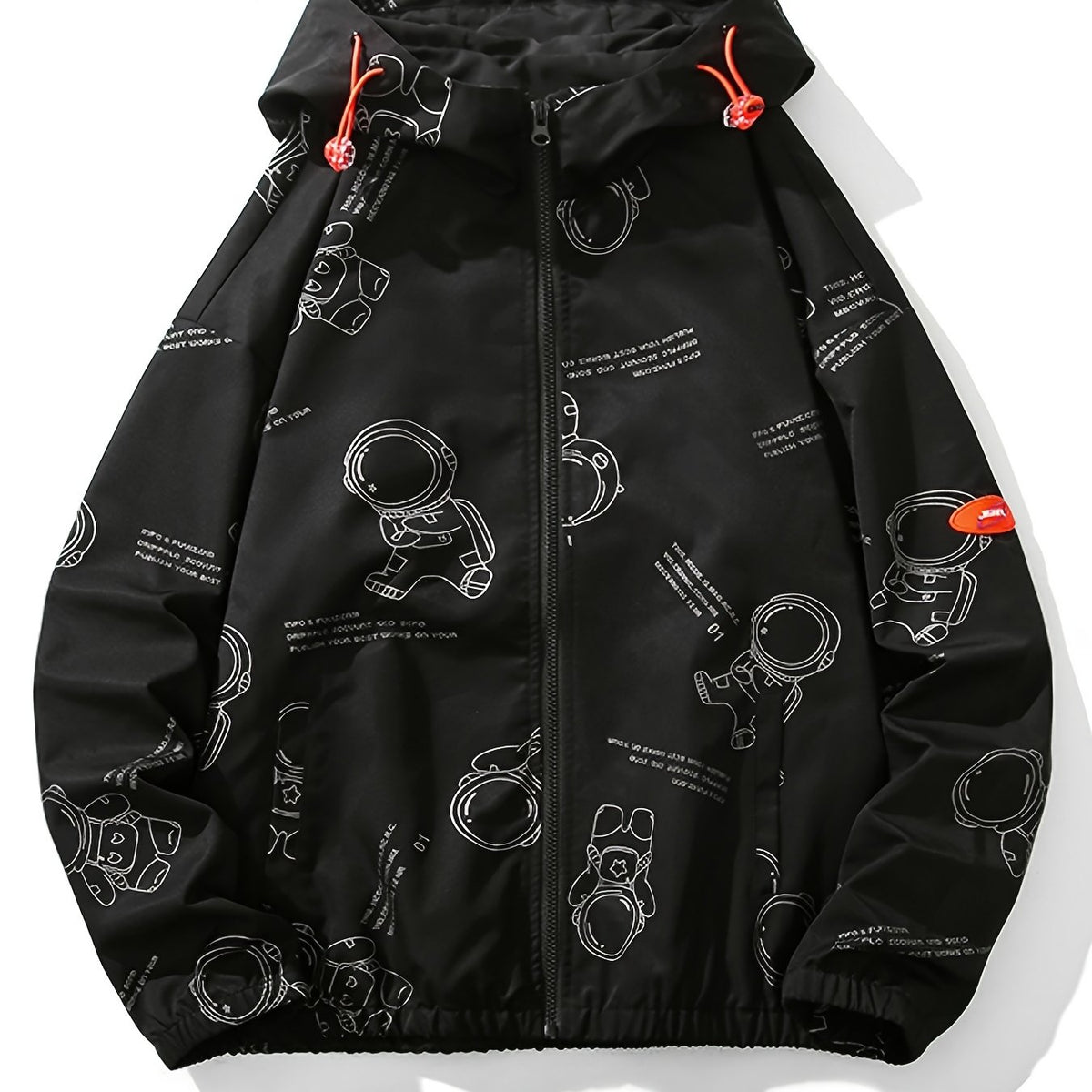 Men's Astronaut Print Windproof Casual Jacket