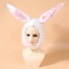 Plush Bunny Ears Hat for Women - Warm Ear Protection