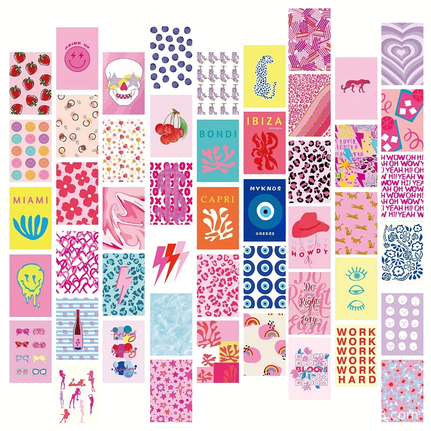 50pcs Preppy Pictures Wall Collage Kit 10 16x15 24 Cm Preppy Room Decor